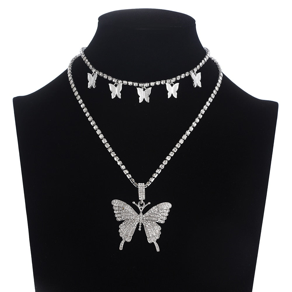 2-IN-1 BUTTERFLY NECKLACE
